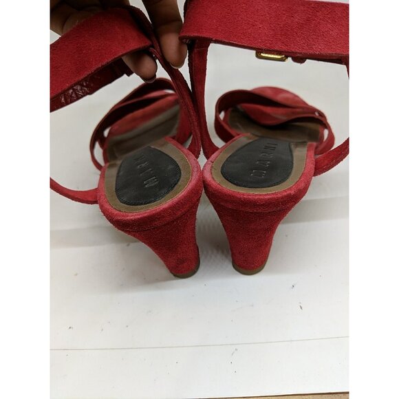 Marni Women's Red Ankle Strap Heel Sandals Buckle Closure Open Toe Size 40 - Picture 11 of 11